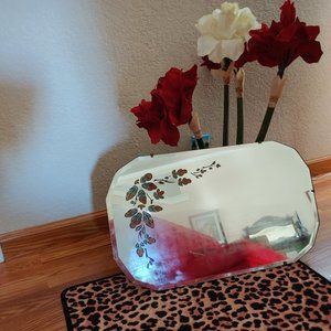 Antique Beveled Mirroe Frosted Design 23x13